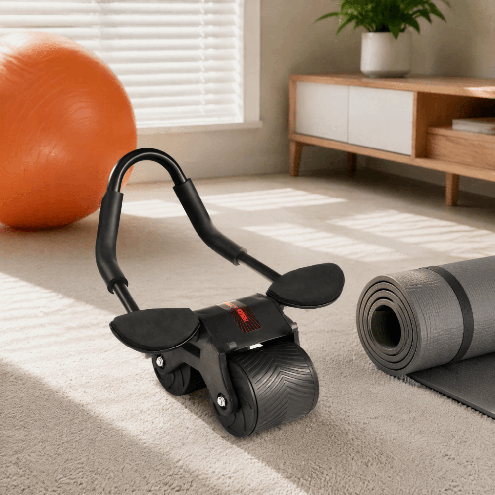 自動リバウンド機能付き腹筋ローラー、肘当て付き、静音設計、コ - Ab Roller Wheel With Elbow Support のレビューと価格
