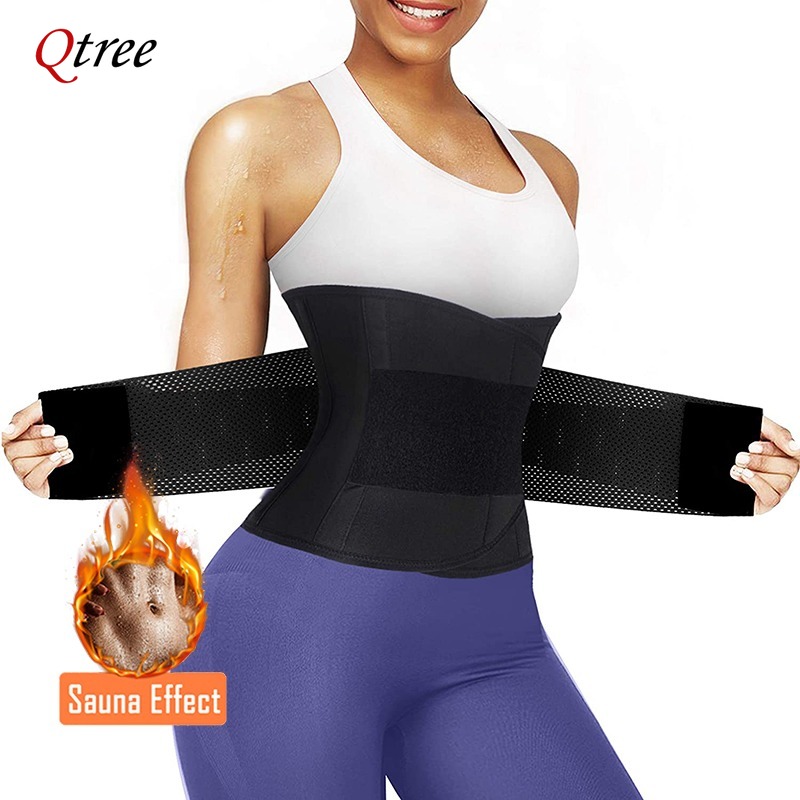 Qtree ホットネオプレンウエストトレーナーベルト女性サウ - Sweat Waist Trainer Belt Neoprene のレビューと価格