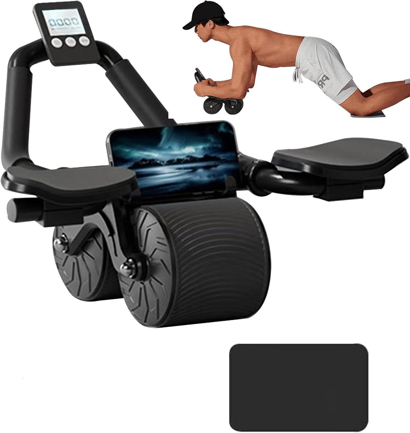 肘サポート付き自動リバウンド腹筋ローラー、カウンター付きコア - Ab Roller Wheel With Elbow Support のレビューと価格