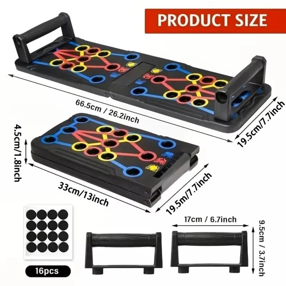 ハンドル付きポータブル多機能プッシュアップボードセット、胸、 - Push Up Board Foldable Multi Function のレビューと価格