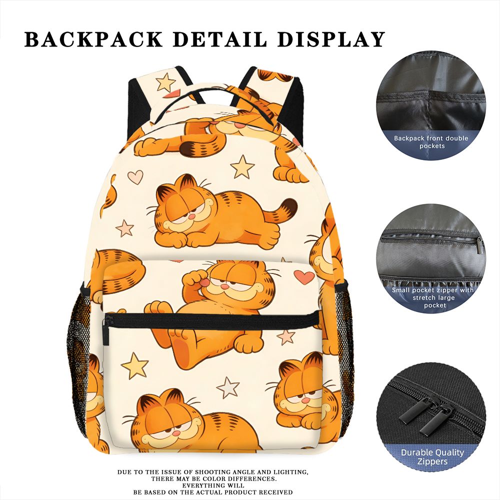 面白い怠惰なガーフィールドバックパックスターハートプリントか - Camping のレビューと価格