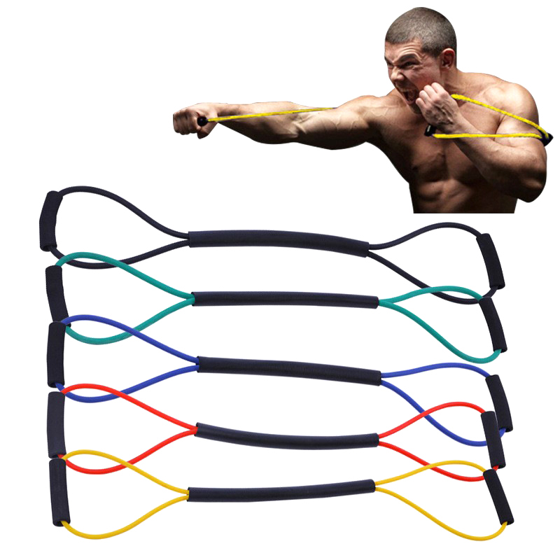 新しい8字型テンションロープゴム製レジスタンスバンド、ハンド - Resistance Bands Set With Handles のレビューと価格